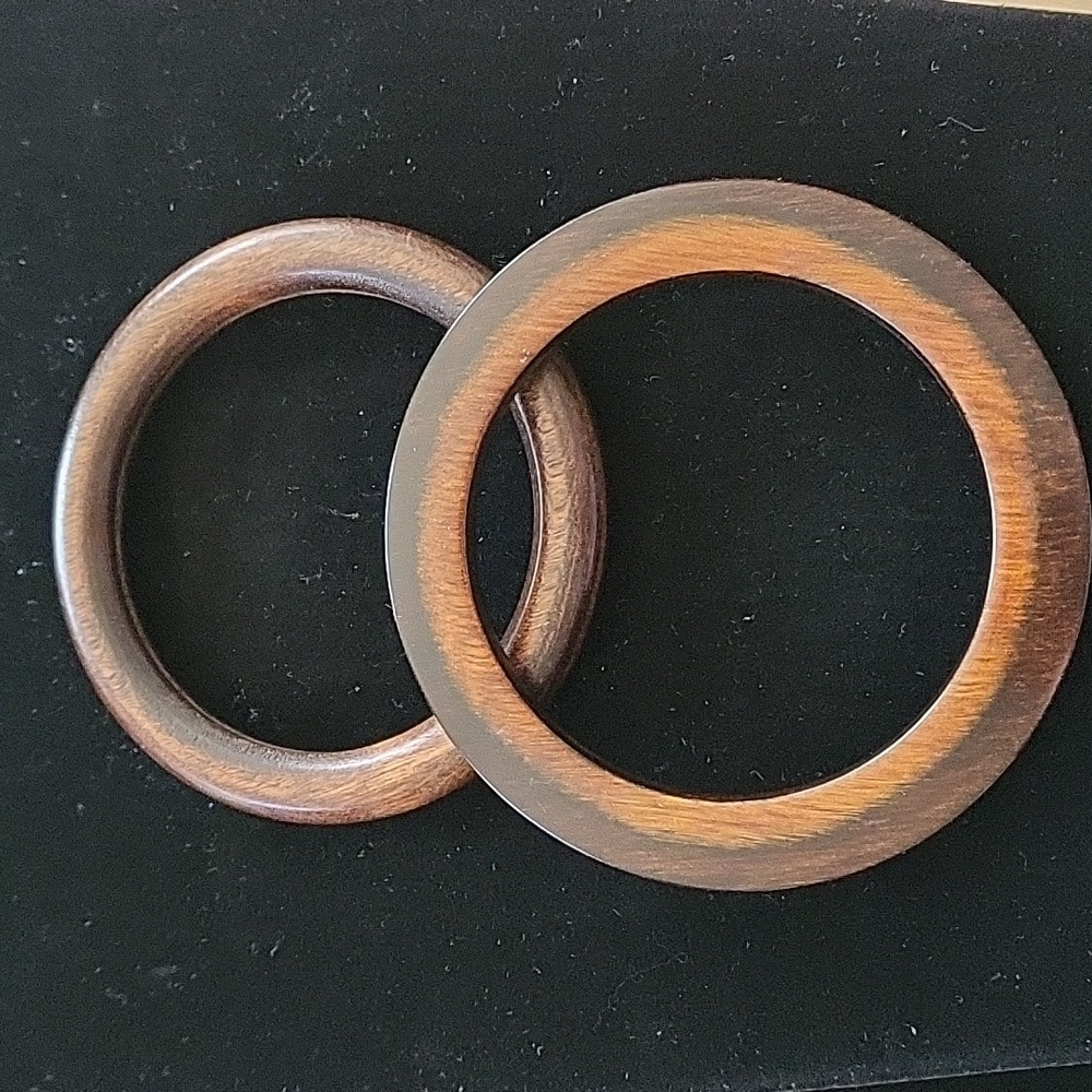 Pair of wooden bracelets
